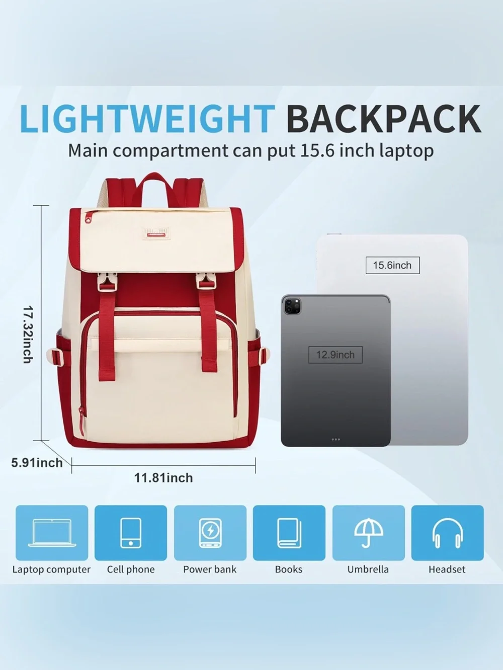 Lightweight Laptop Backpack Large Capacity.